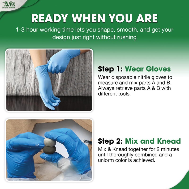 Aves Apoxie Sculpt - 2 Part Modeling Compound (A & B) - 4 lbs, Apoxie Sculpt for Sculpting, Modeling, Filling, Repairing, Easy to Use Self Hardening Modeling Compound â€“ Black - Image 5